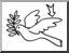 Clip Art: Basic Words: Wing (coloring page)