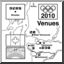 Clip Art: 2010 Winter Olympics Venues Map (coloring page)