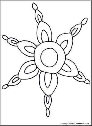 Coloring Page: Winter Snowflake – Abcteach