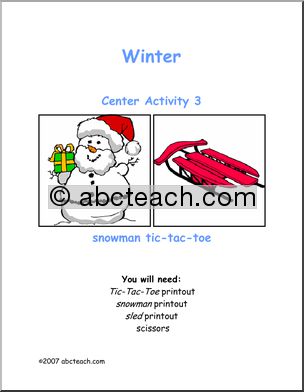 Winter – Tic Tac Toe Learning Center