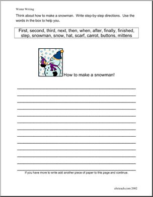 Winter (elementary) Writing Prompt