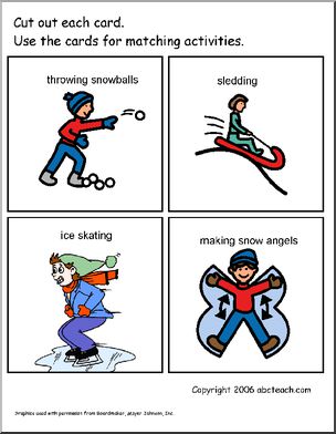Matching: Winter Activities (preschool/primary)