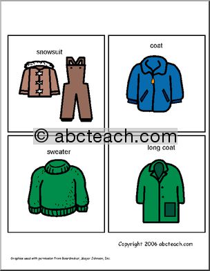 Matching: Winter Clothes (preschool/primary)