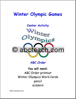 Learning Center: Winter Olympics ABC Order