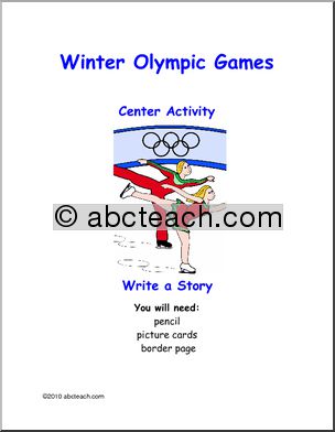 Learning Center: Winter Olympic Write a Story