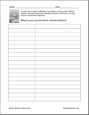 Winter Solstice Traditions (blank) Graph