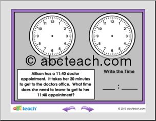 Math: Clock Talk – Elapsed Time (grades 2-3)