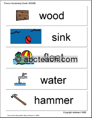 Word Wall: Wood (pictures)