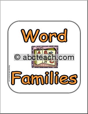 Word Families Sign