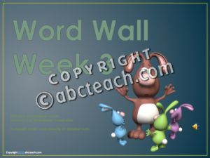 PowerPoint: Presentation with Audio: Word Wall–Week 3