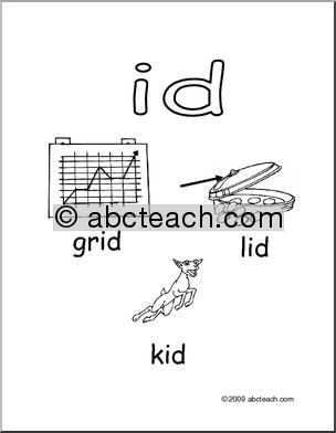 Word Family – ID Words (blackline) Poster