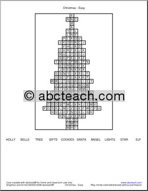 Word Search: Christmas (easy)