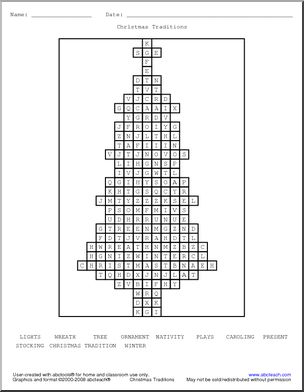 Word Search: Christmas Traditions