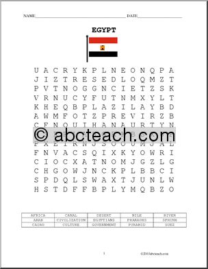 Word Search: Egypt