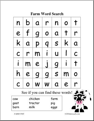 Word Search: Farms