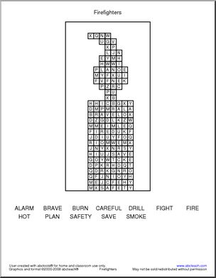 Word Search: Firefighters (easy)