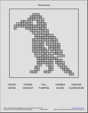 Word Search: Scarecrows