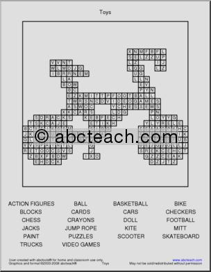 Word Search: Toys