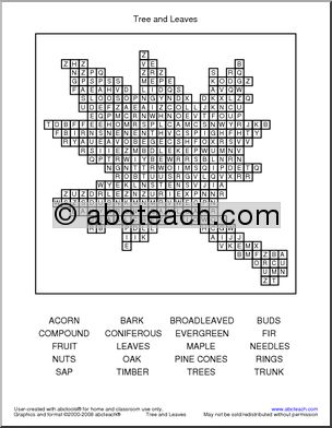 Word Search: Tree and Leaves