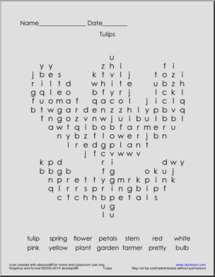 Word Search: Tulips (prim)