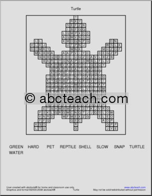 Word Search: Turtle (easy)