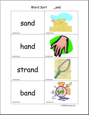 -and Words’ Word Sort Center