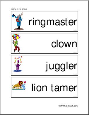 Word Wall: Circus Performers