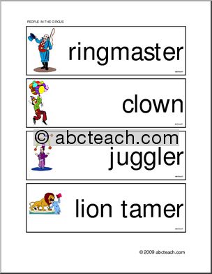 Word Wall: Circus Performers