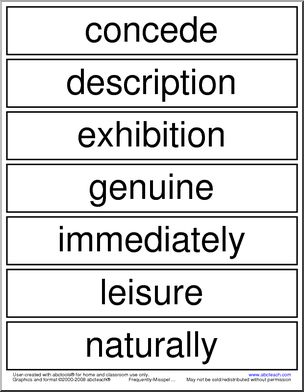 Frequently Misspelled Words (list 9) Word Wall I abcteach.com