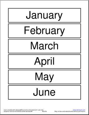 Word Wall: Months