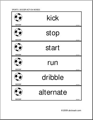 Word Wall: Action Words in Sports – Soccer