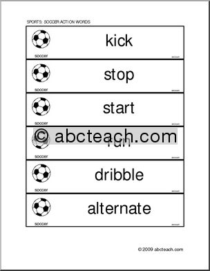 Word Wall: Action Words in Sports – Soccer