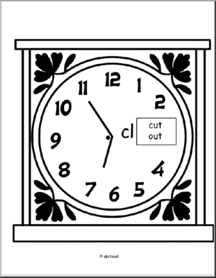 Clock Shape (beginning “cl” sound)’ Word Wheels