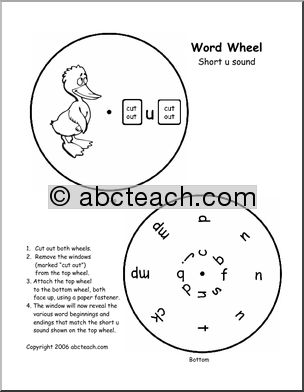 Word Wheel: Vowels – short U words