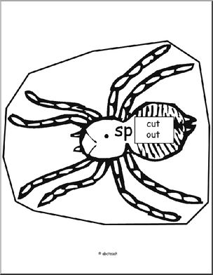 Word Wheels: Spider Shape (beginning “sp” sound)