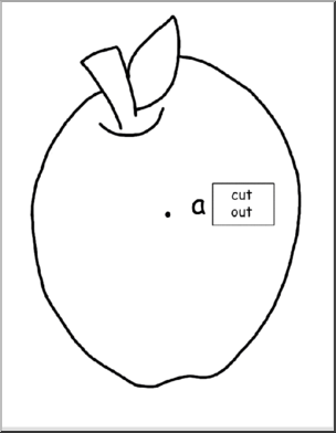 Word Wheels:  Apple Shape (beginning “a” sound)