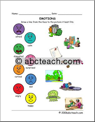 Worksheet: Emotions (pre-k/primary)