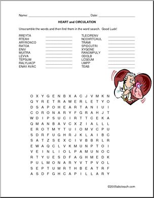 Word Search: Heart and Circulation