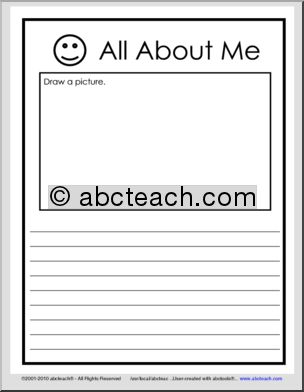 All About Me (elem) Writing