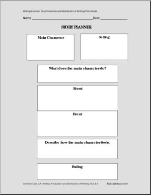 Common Core: Writing Production and Distribution Template (grade 3)