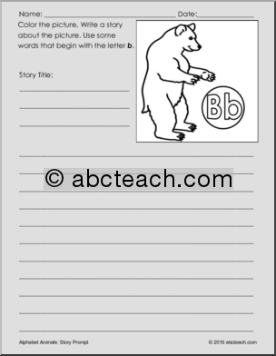 Alphabet Animals – Story Prompt Writing Prompts