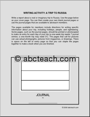 A Trip to Russia (elem/upper elem) – cover only’ Writing Activity