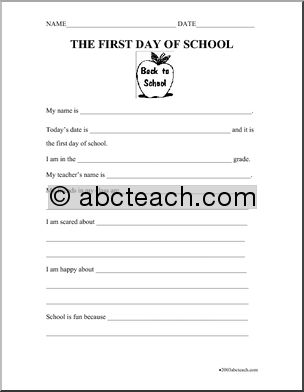 Form: Back to School (elementary)