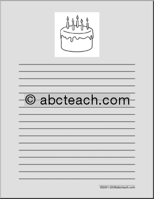 Writing Paper: Birthday (elementary)
