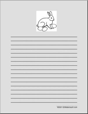 Writing Paper: Easter Bunny (elementary)