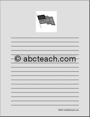 Writing Paper: USA Flag