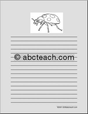 Writing Paper: Ladybug (Elementary)