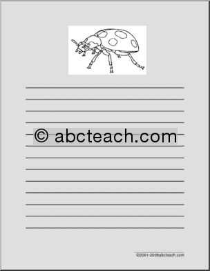 Writing Paper: Ladybug (primary)