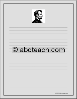 Abraham Lincoln (upper elem) Writing Paper