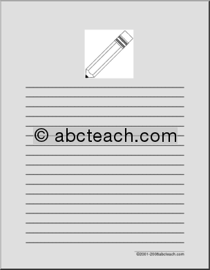 Writing Paper: Pencil (elementary)